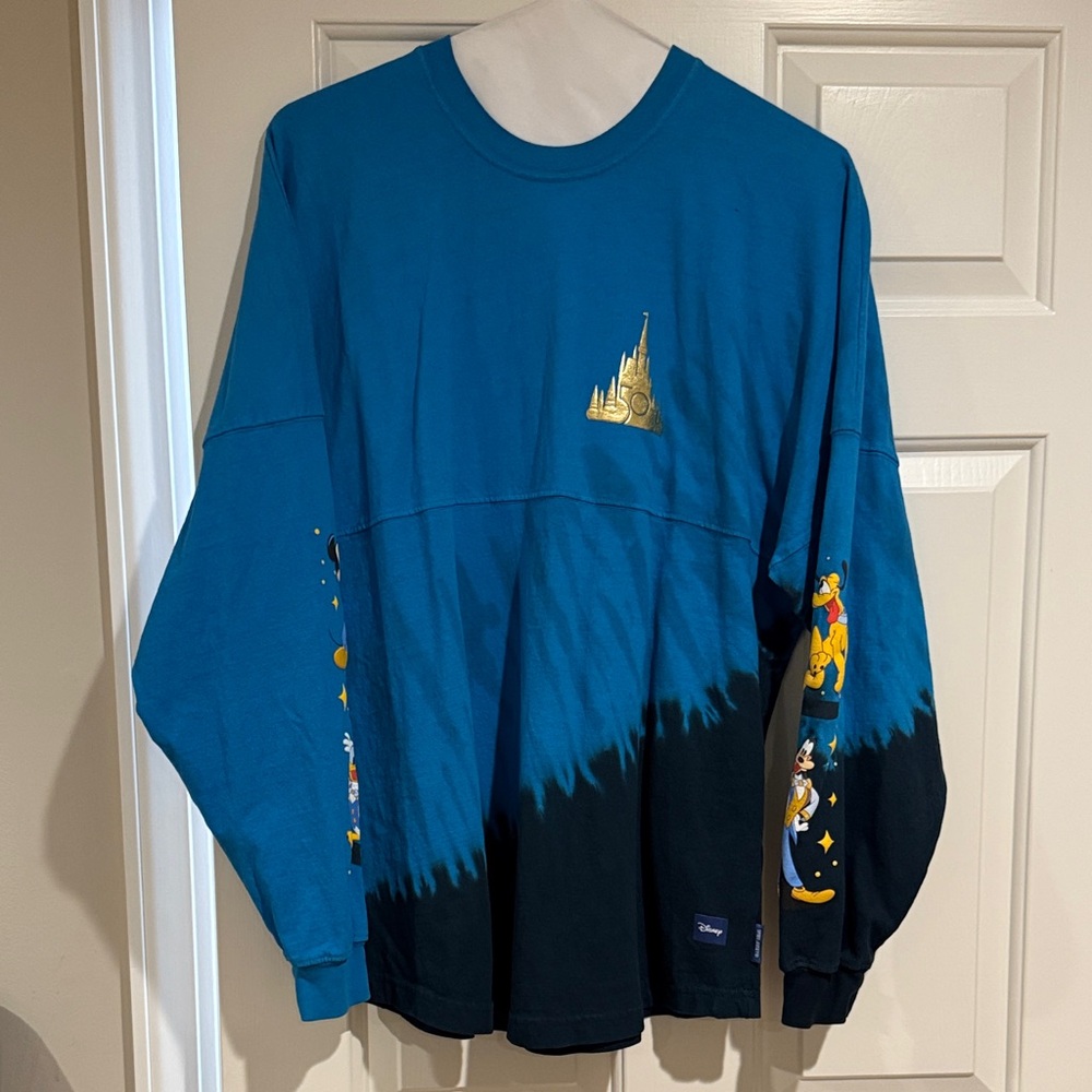 Magical Kingdom Blue and Black Long Sleeve Women's Top